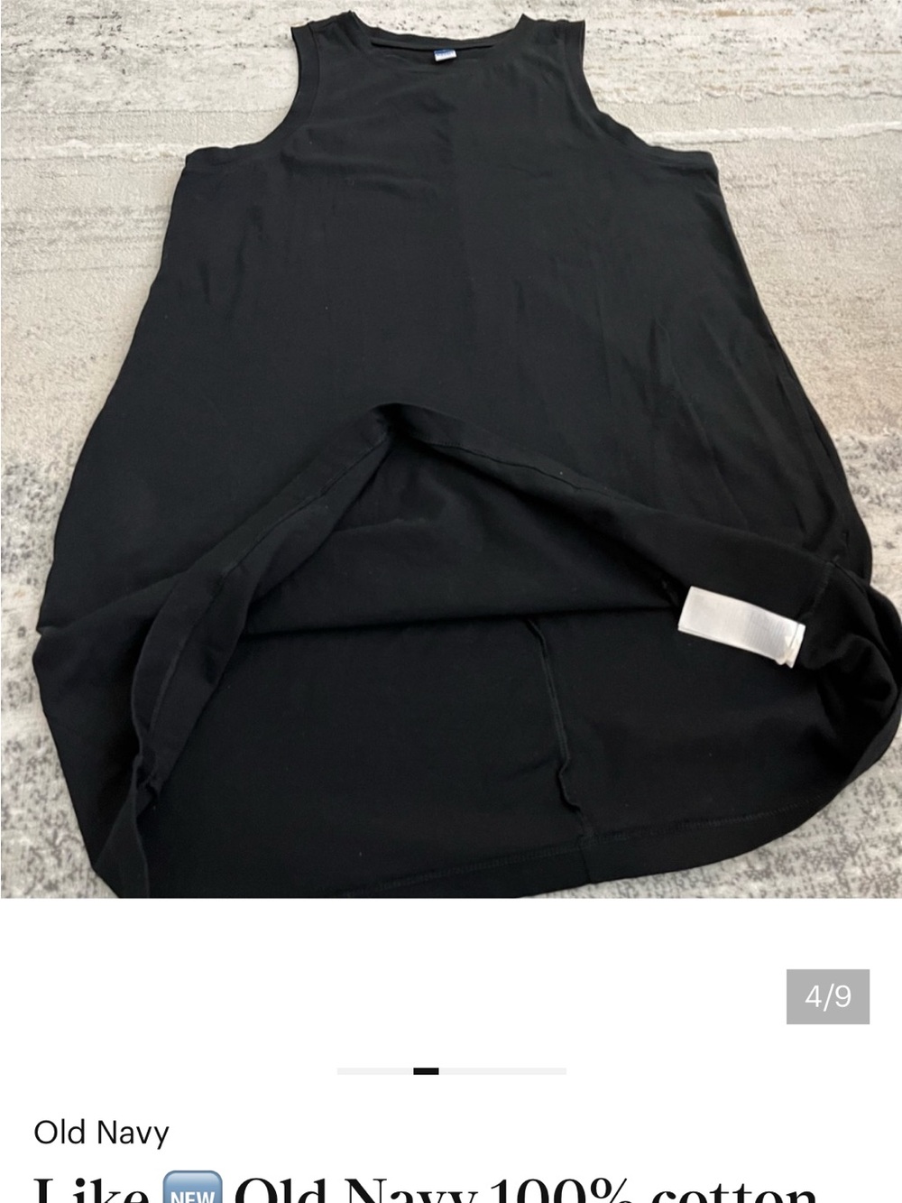 Old Navy Black Sleveless Cotton Dress - Size Medium / worn once